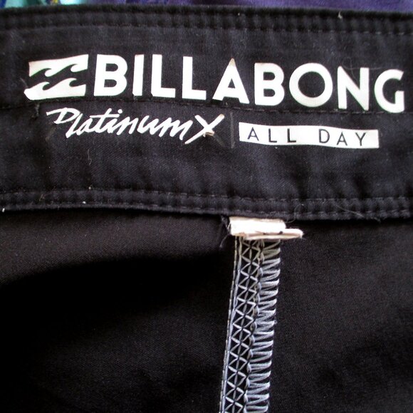 Billabong PlatinimX All Day Mens Drawstring Black Board Short - Size 36W - Picture 4 of 5